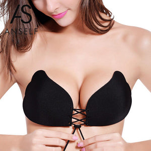 Anself Women Push Up Bra Self-Adhesive Silicone Bust Lace