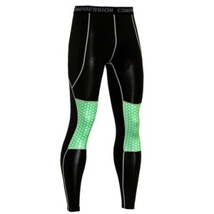 2017 New men printing compression tights pant leggings sport fitness Gym male trousers male capris of fitness pants of quick-dry