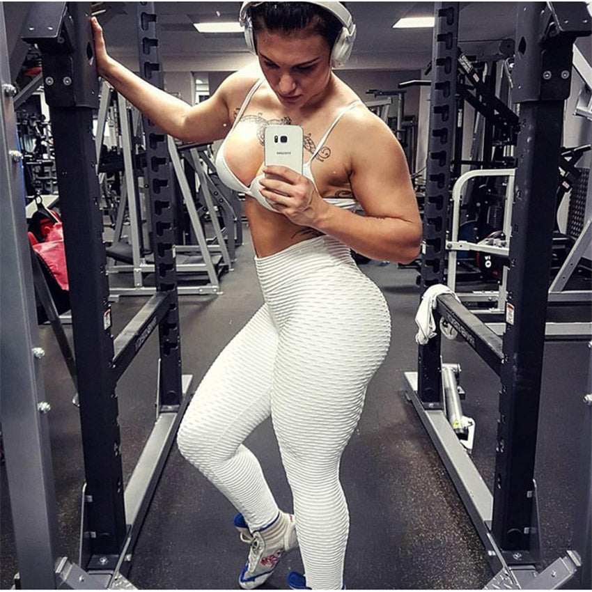 Europe And The United States Explosion Models Casual Solid Color High Waist Hip Gyms Fitness
