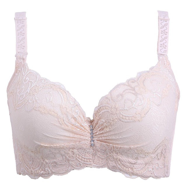 Women Bra Push Up Sexy Lace Brassier Lntimates Ladies Big Size Bra Underwear Embroidery Cotton Plus size 80-105 C D E Cup New