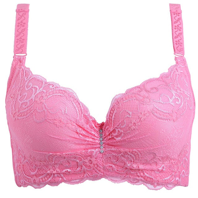 Women Bra Push Up Sexy Lace Brassier Lntimates Ladies Big Size Bra Underwear Embroidery Cotton Plus size 80-105 C D E Cup New