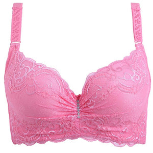 Women Bra Push Up Sexy Lace Brassier Lntimates Ladies Big Size Bra Underwear Embroidery Cotton Plus size 80-105 C D E Cup New