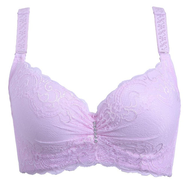 Women Bra Push Up Sexy Lace Brassier Lntimates Ladies Big Size Bra Underwear Embroidery Cotton Plus size 80-105 C D E Cup New