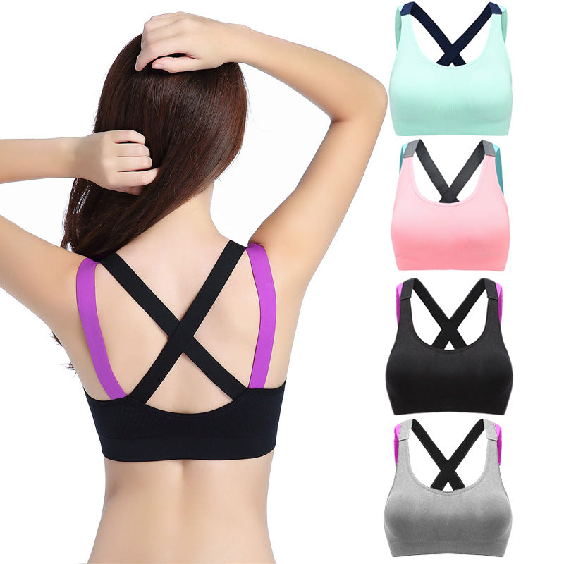 Summer sling cross back yoga bra Women Sports bra